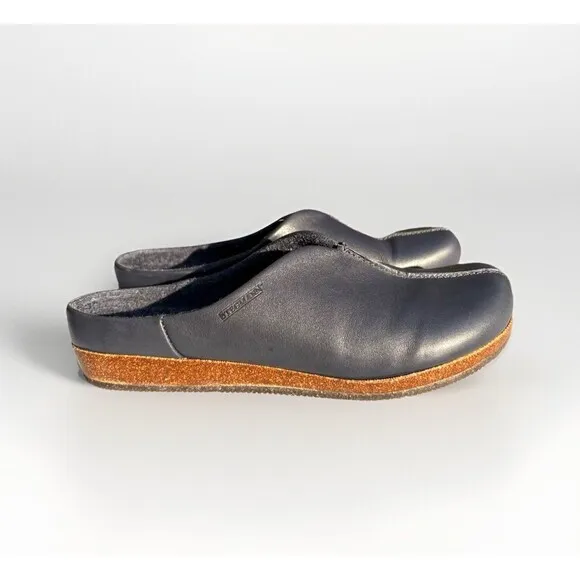 Stegmann Women’s Shoes Outdoor Size 10.5 Dark Navy Blue Leather Clog