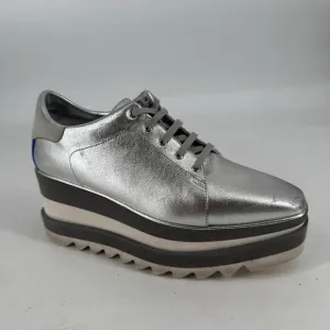 Stella Mccartney shoes 38.5 8.5 silver platform retro disco party metallic
