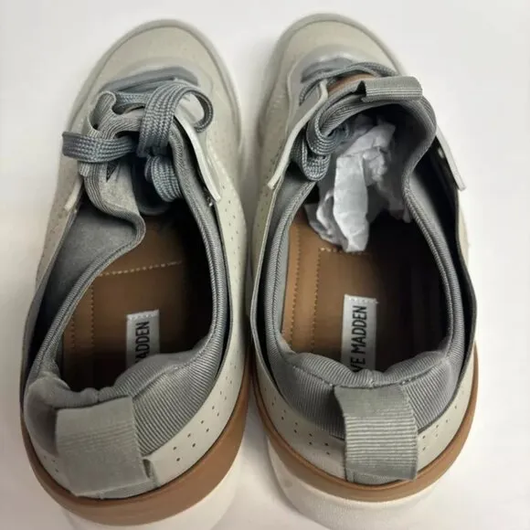 Steve Madden Men’s Samson Casual Lace-Up Sneakers Gray, Size 11 M