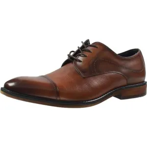 Steve Madden Mens Zane Tan Leather Office Formal Oxfords Shoes New