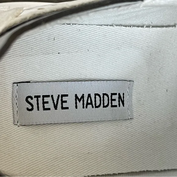 Steve Madden Perforated Reflective Leather Sneaker Size 9.5 Women