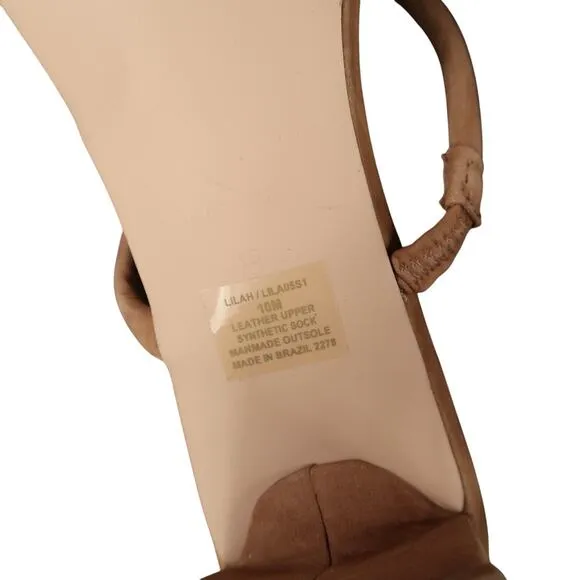 Steve Madden Shoes Womens 10 Sandal Mule Pumps Double Strap Leather Brown Lilah