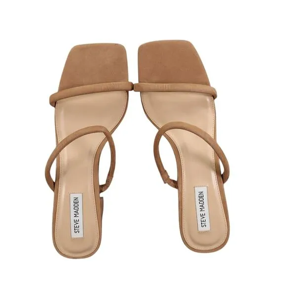 Steve Madden Shoes Womens 10 Sandal Mule Pumps Double Strap Leather Brown Lilah