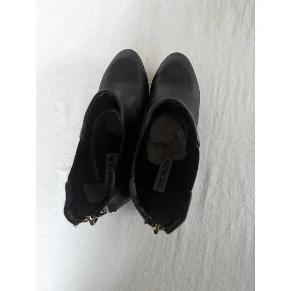 Steve Madden Size 8.5 Boots Chelsea Leather Office Party Concert School Fall