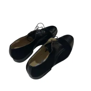 Stracam Handmade Italy Black Leather Suede Panels Dress Oxford Shoes Sz 13M NWT