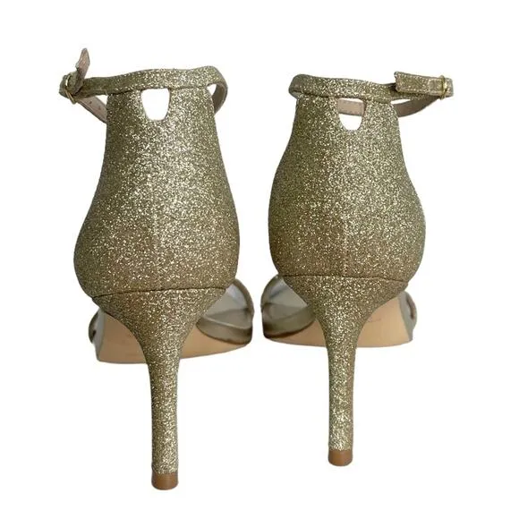 Stuart Weitzman Amelina Giltter Sandals 6