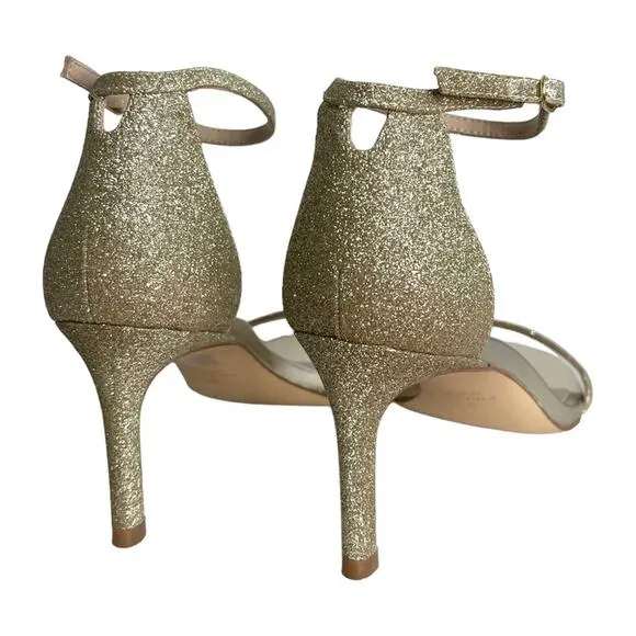 Stuart Weitzman Amelina Giltter Sandals 6