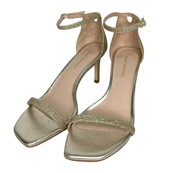 Stuart Weitzman Amelina Giltter Sandals 6