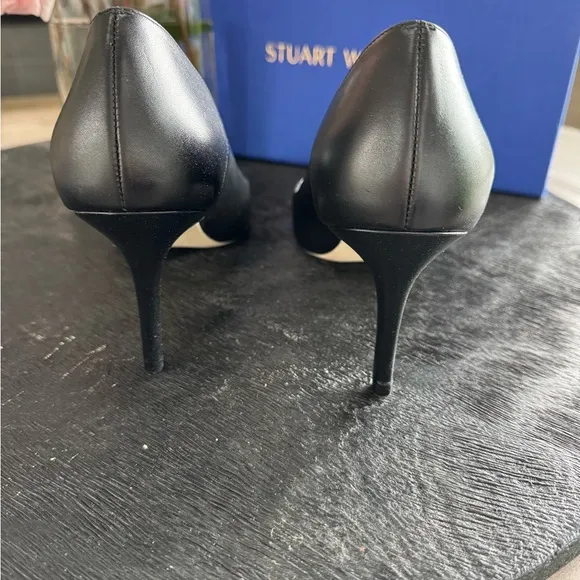 Stuart Weitzman Black Leather Pumps