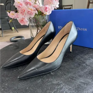 Stuart Weitzman Black Leather Pumps