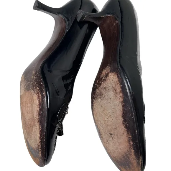 Stuart Weitzman Black Leather Women's Loafer Pumps Size 7