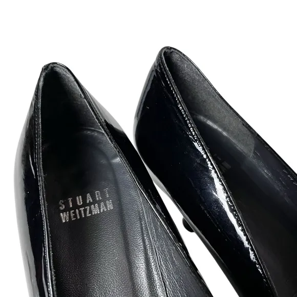 Stuart Weitzman Black Leather Women's Loafer Pumps Size 7