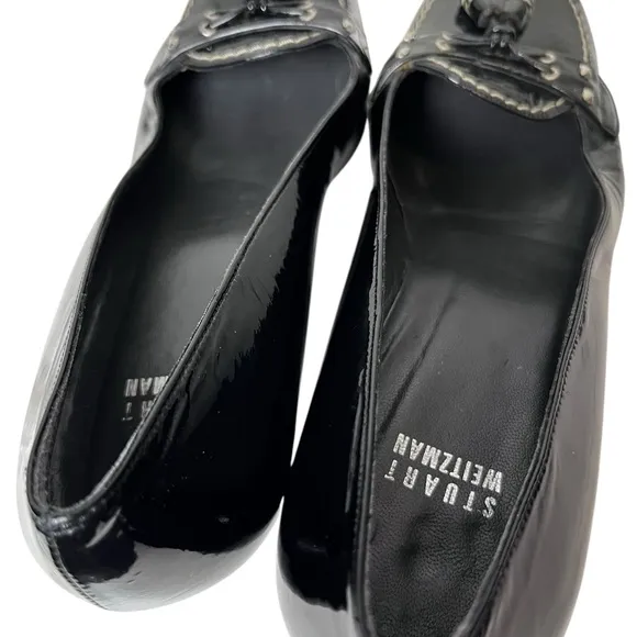 Stuart Weitzman Black Leather Women's Loafer Pumps Size 7