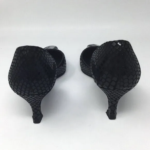 Stuart Weitzman Black Snakeskin Shoes Heels