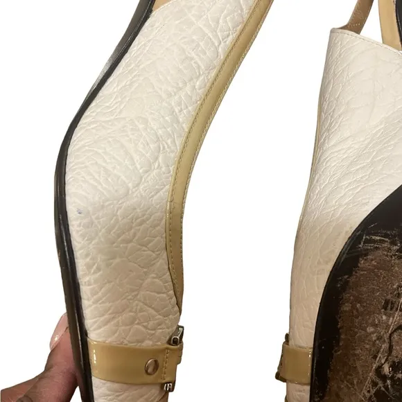 Stuart Weitzman Ivory Cushy Calfskin Heels Pumps