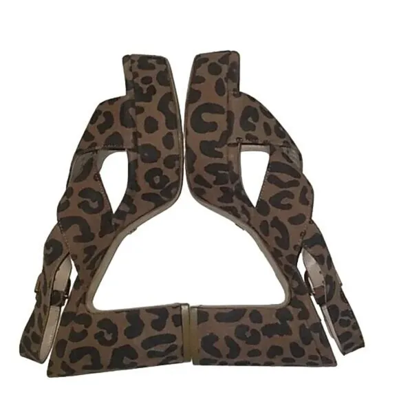 Stuart Weitzman Leopard Print Platform Sandals