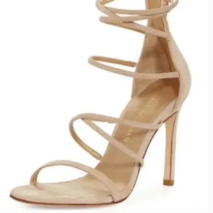 Stuart Weitzman ‘Myex’ nude strappy barely there sandals - size 9