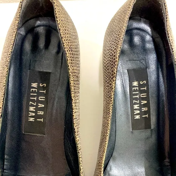 Stuart Weitzman Natdia Diamondbacks Square Toe Block Heel Pumps |Size 8