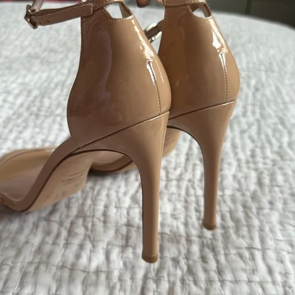 Stuart Weitzman nudist minimalist sandals like Saint Lauren