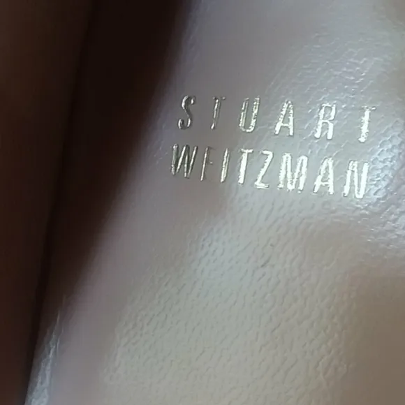 Stuart Weitzman Red Flats with Silver Capped Toe Size 6