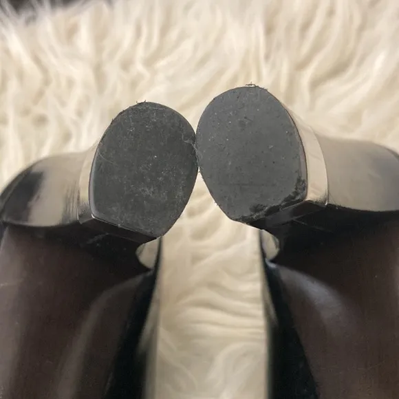 Stuart Weitzman Size 8.5 Black Patent Leather Pumps Heels Shoes Office Siren