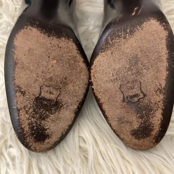 Stuart Weitzman Size 8.5 Black Patent Leather Pumps Heels Shoes Office Siren