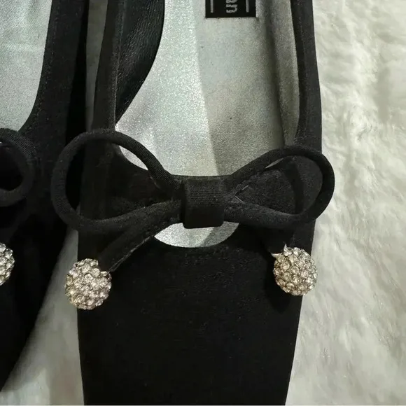 Stuart Weitzman Vintage Bow Rhinestone Heels 80’s 7 1/2 Holiday Party New Years