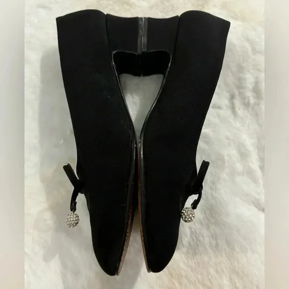 Stuart Weitzman Vintage Bow Rhinestone Heels 80’s 7 1/2 Holiday Party New Years