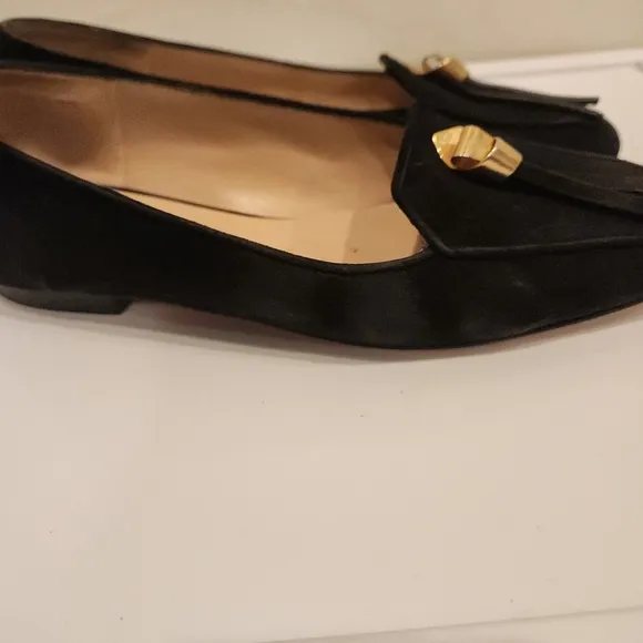 Stuart Weitzman Women's Black Suede Slipknot Signature Flats Size 6.5m