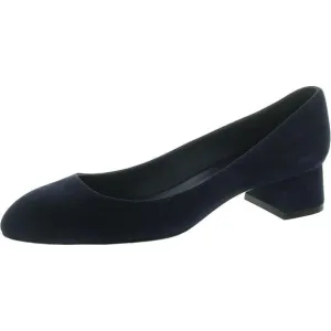 Stuart Weitzman Womens Vivienne 35 Navy Padded Insole Suede Pumps Shoes New