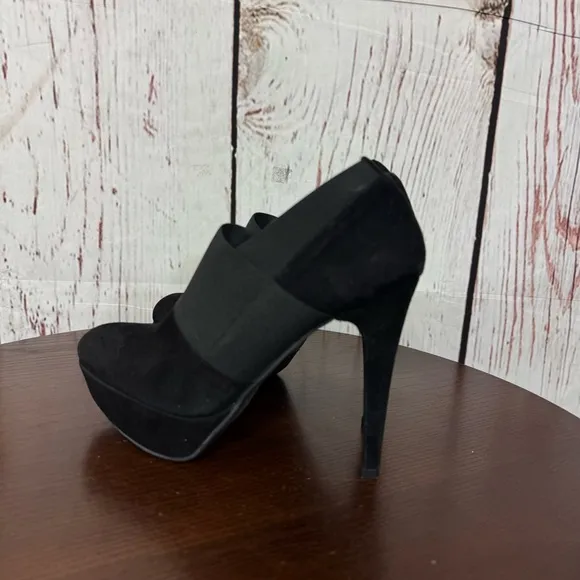Stuart Weitzman Wrap It Up Women’s Black Suede Leather Platform Booties 6 EUC