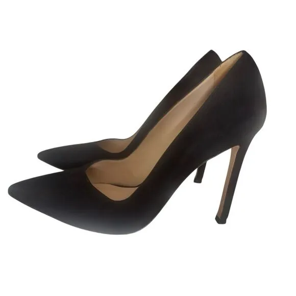 Stuart Weitzman Black Suede Pointy High Heels Size 9