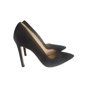Stuart Weitzman Black Suede Pointy High Heels Size 9