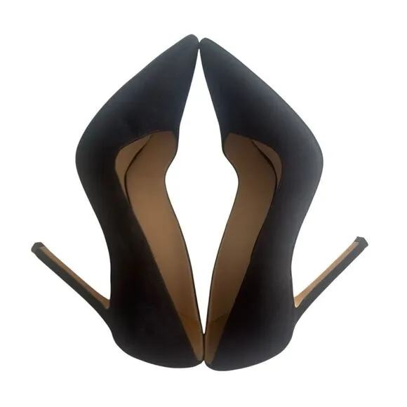 Stuart Weitzman Black Suede Pointy High Heels Size 9