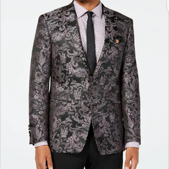 Tallia Men 46L Paisley Blazer/Sport coat