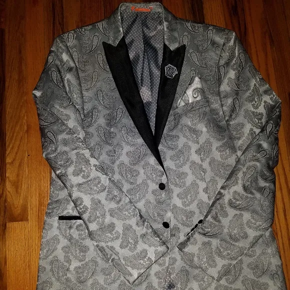 Tallia Men 46L Paisley Blazer/Sport coat