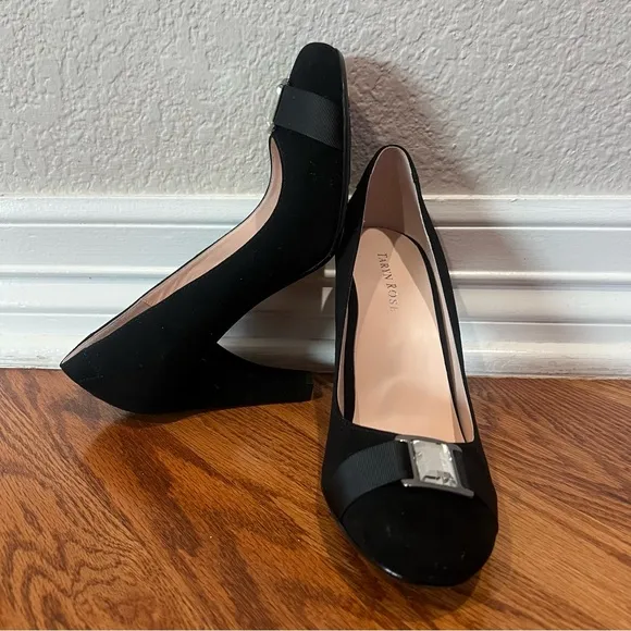 TARYN ROSE WOMEN'S BLACK SUEDE  PUMPS SIZE 8.5M PATSY STYLE