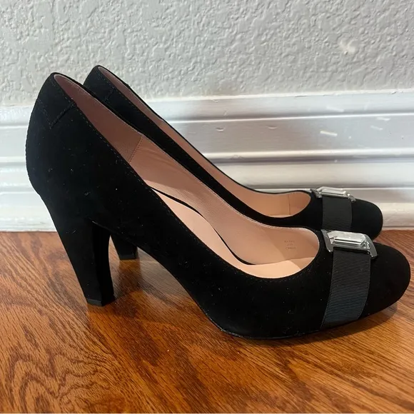 TARYN ROSE WOMEN'S BLACK SUEDE  PUMPS SIZE 8.5M PATSY STYLE
