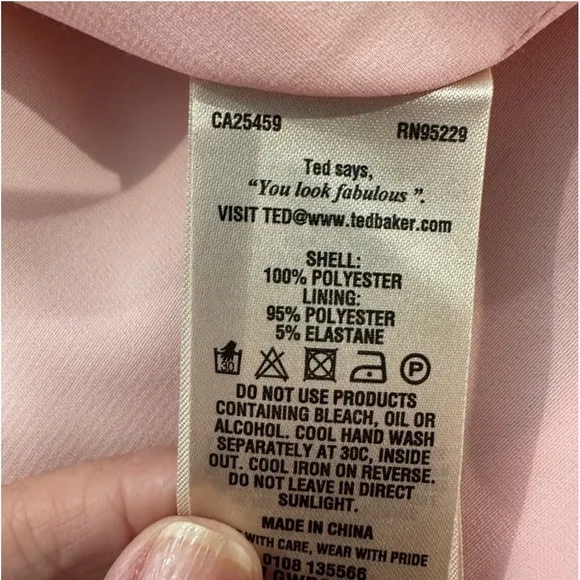 Ted Baker Damona Rose On Canvas Sleeveless Pink Floral Mini Dress