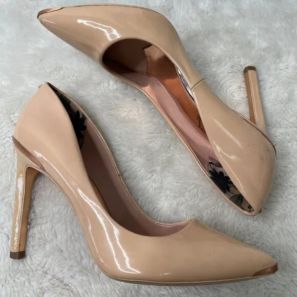 Ted Baker Women's Cream Cinderella High Heels Point Toe Pumps Size 38