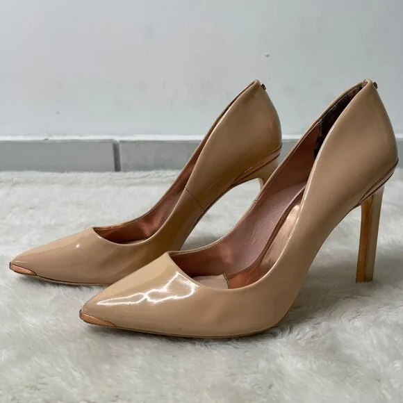 Ted Baker Women's Cream Cinderella High Heels Point Toe Pumps Size 38