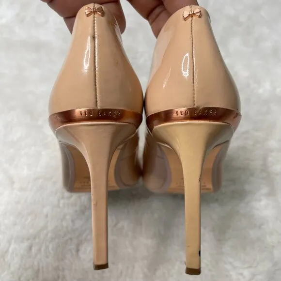 Ted Baker Women's Cream Cinderella High Heels Point Toe Pumps Size 38