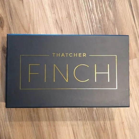 Thatcher Finch‎ Men's Black Gold Flecked Luxury Formal Dress Shoes Size 10