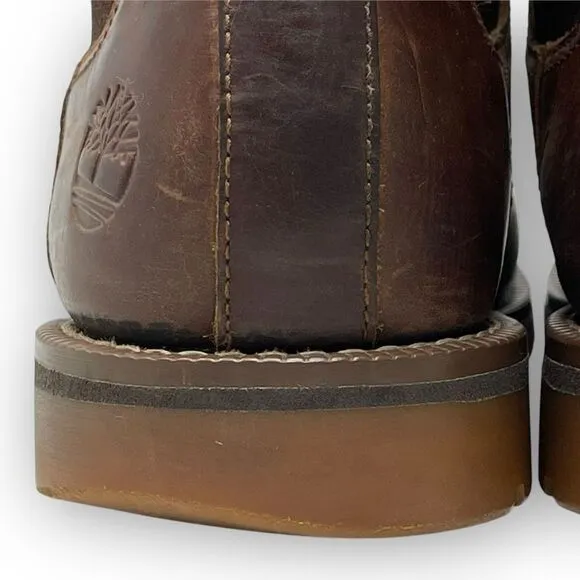 Timberland Larchmont Chelsea Boot Shoes Brown Leather Men’s Size 9