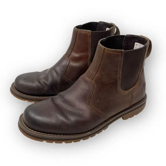 Timberland Larchmont Chelsea Boot Shoes Brown Leather Men’s Size 9