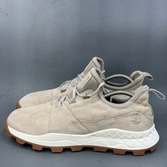 Timberland Men Beige Brooklyn Oxford Suede Sneaker shoes size 10.5