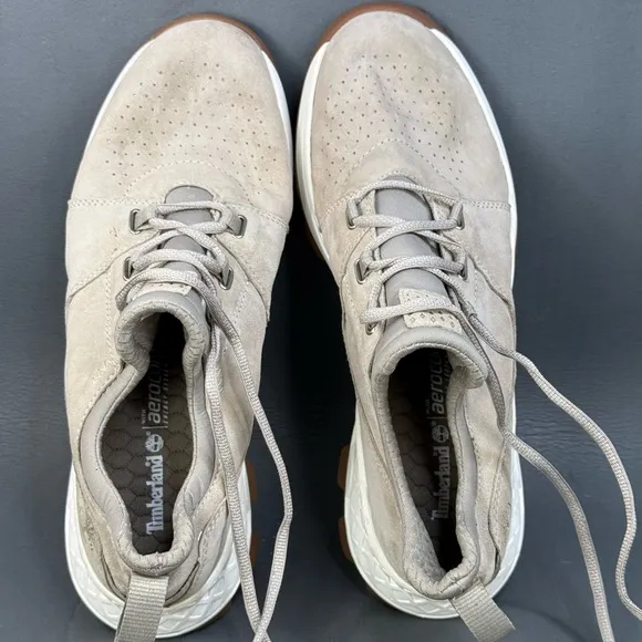 Timberland Men Beige Brooklyn Oxford Suede Sneaker shoes size 10.5