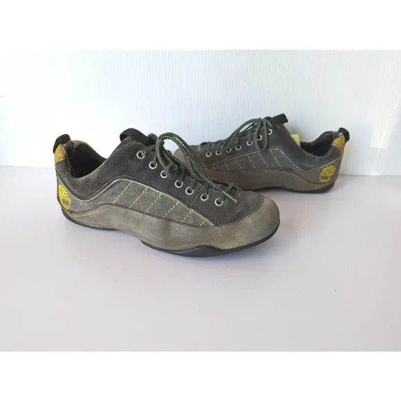 Timberland Shoes Sneakers Driving Moccasin Oxfords Gray Yellow Mens Size 11.5 M