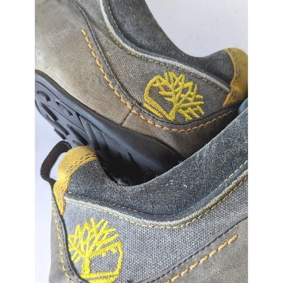 Timberland Shoes Sneakers Driving Moccasin Oxfords Gray Yellow Mens Size 11.5 M