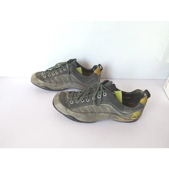 Timberland Shoes Sneakers Driving Moccasin Oxfords Gray Yellow Mens Size 11.5 M